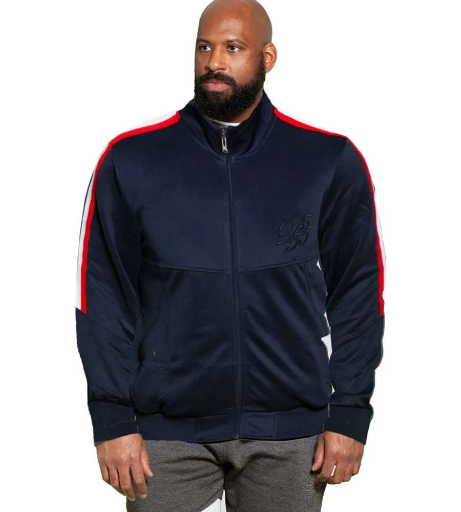 Big and Tall Men's Couture Zip Up Jacket With Taping Detail by D555 (BROOKES)