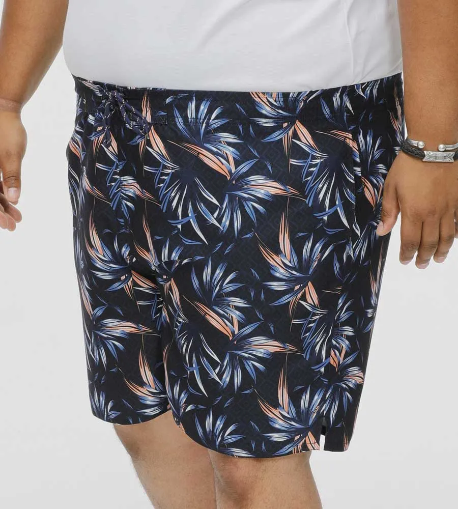 Hawaiian Printed Swim Shorts (DARIAN) for Big Men by D555