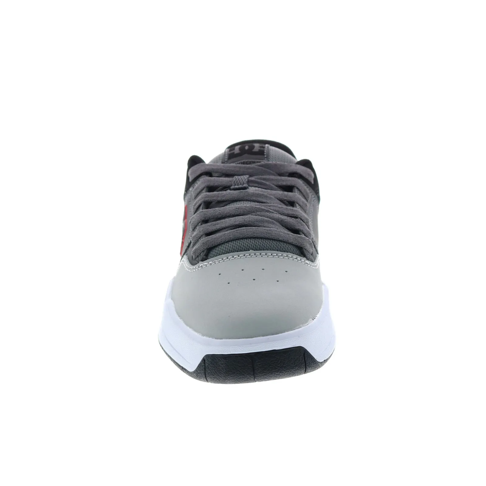 DC ADYS100551-BYR Men's Gray Leather Skate Sneakers