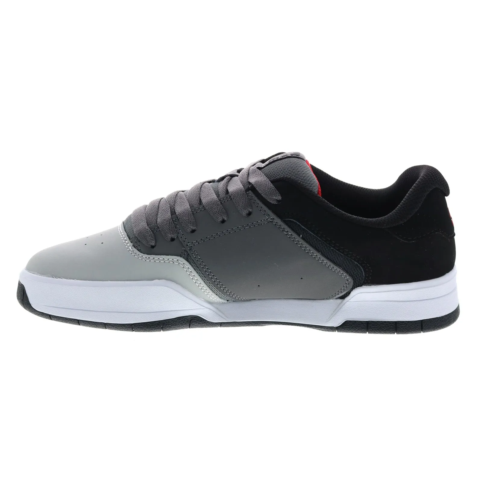 DC ADYS100551-BYR Men's Gray Leather Skate Sneakers