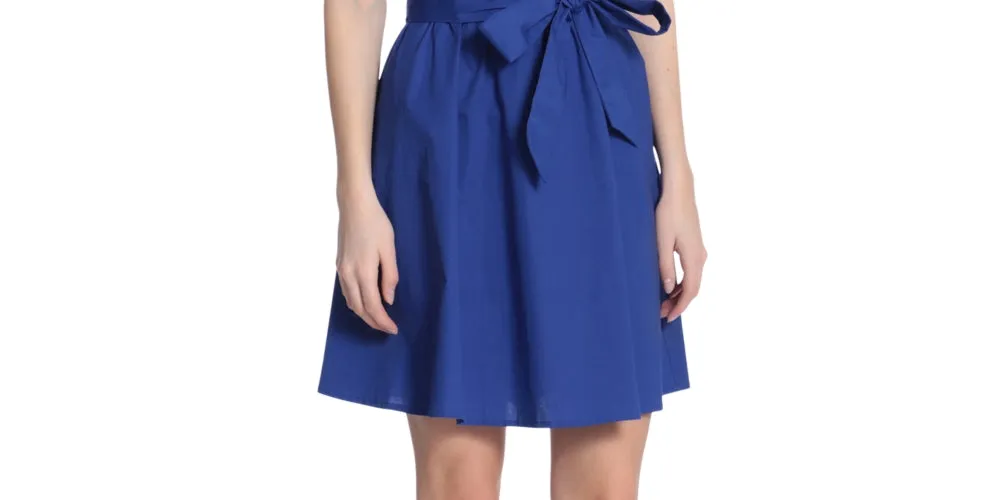 Donna Morgan Blue Puff Sleeve Shirtdress - Size 2