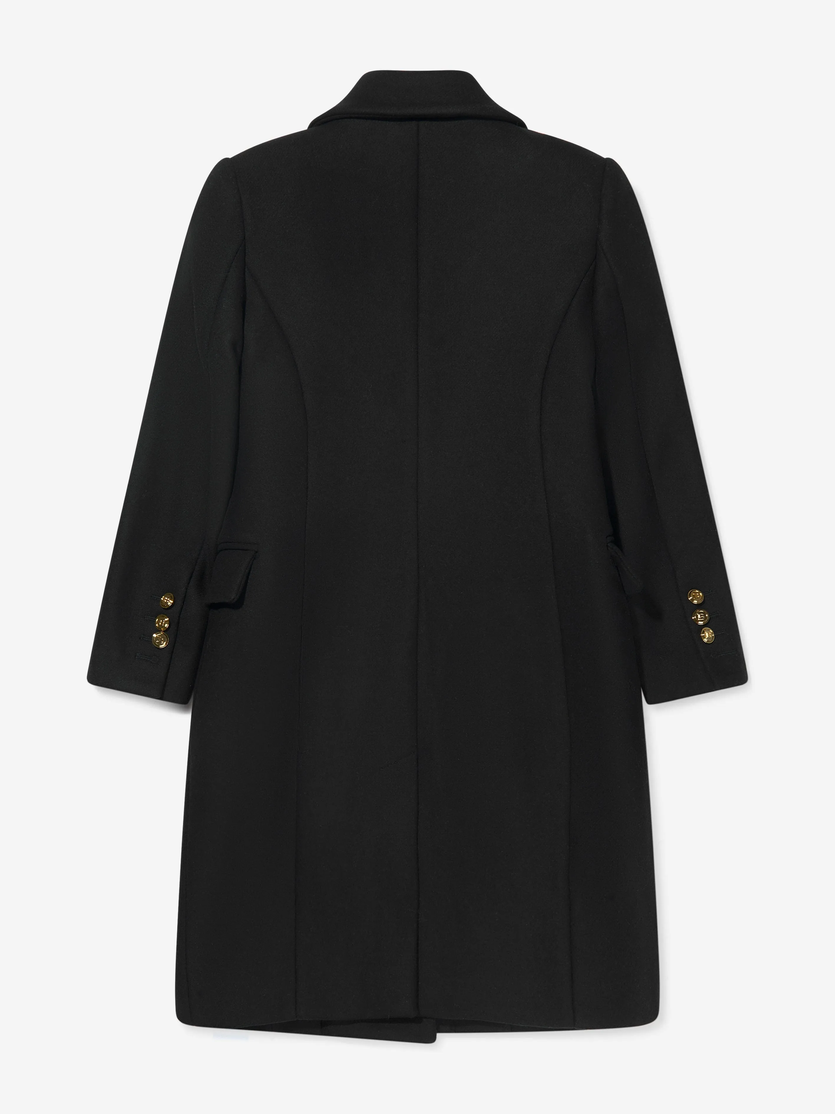 Double Breasted Wool Coat by Balmain for Girls