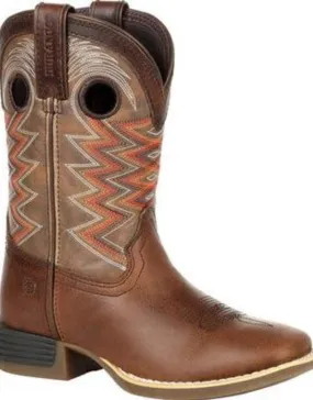 Durango Kids Little Rebel Pro Tiger Eye Square Toe Western Cowboy Boots size 12-3