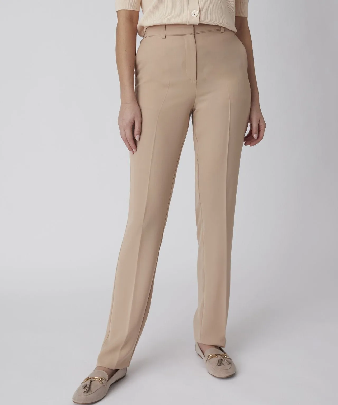 Easy-care Straight-leg Trousers for Women