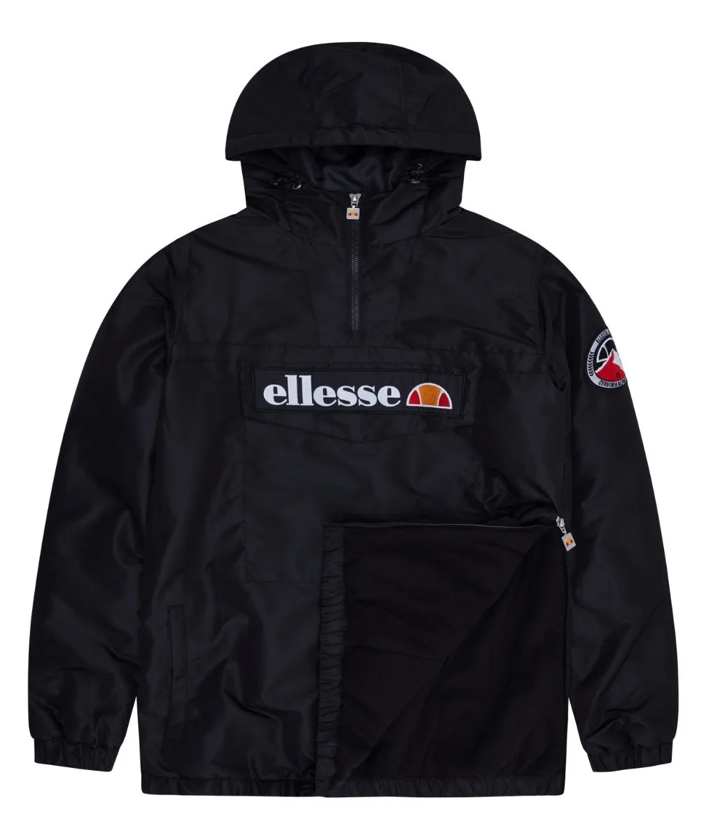 Black Ellesse Monterini Overhead Anorak Jacket