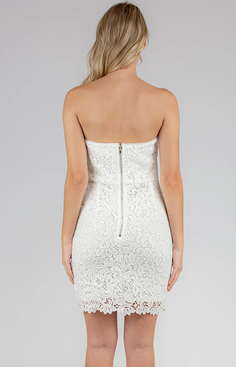 Cocktail Dress with Embroidery Lace Detail