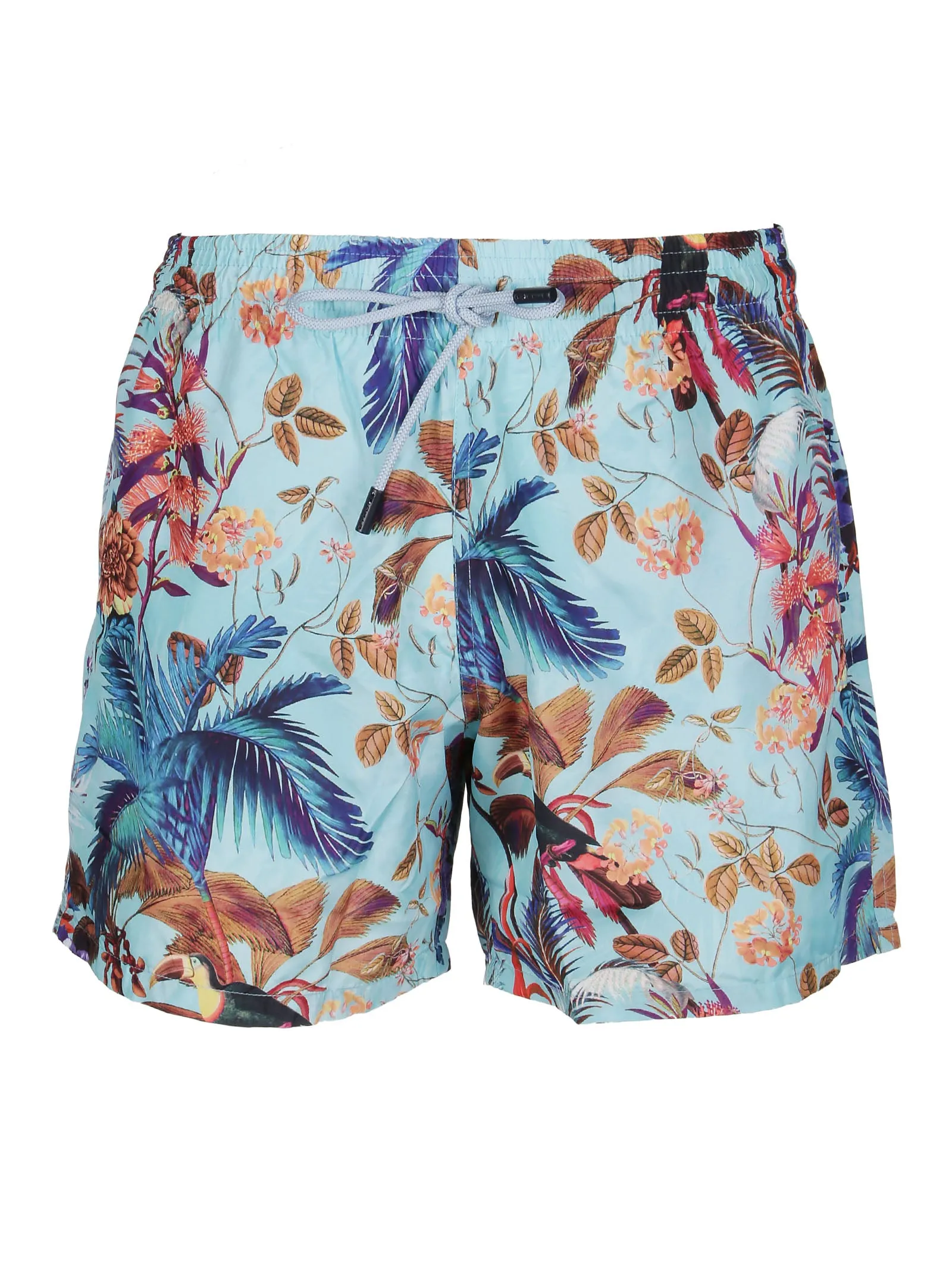 Etro Logo Patch Floral Printed Swim Shorts