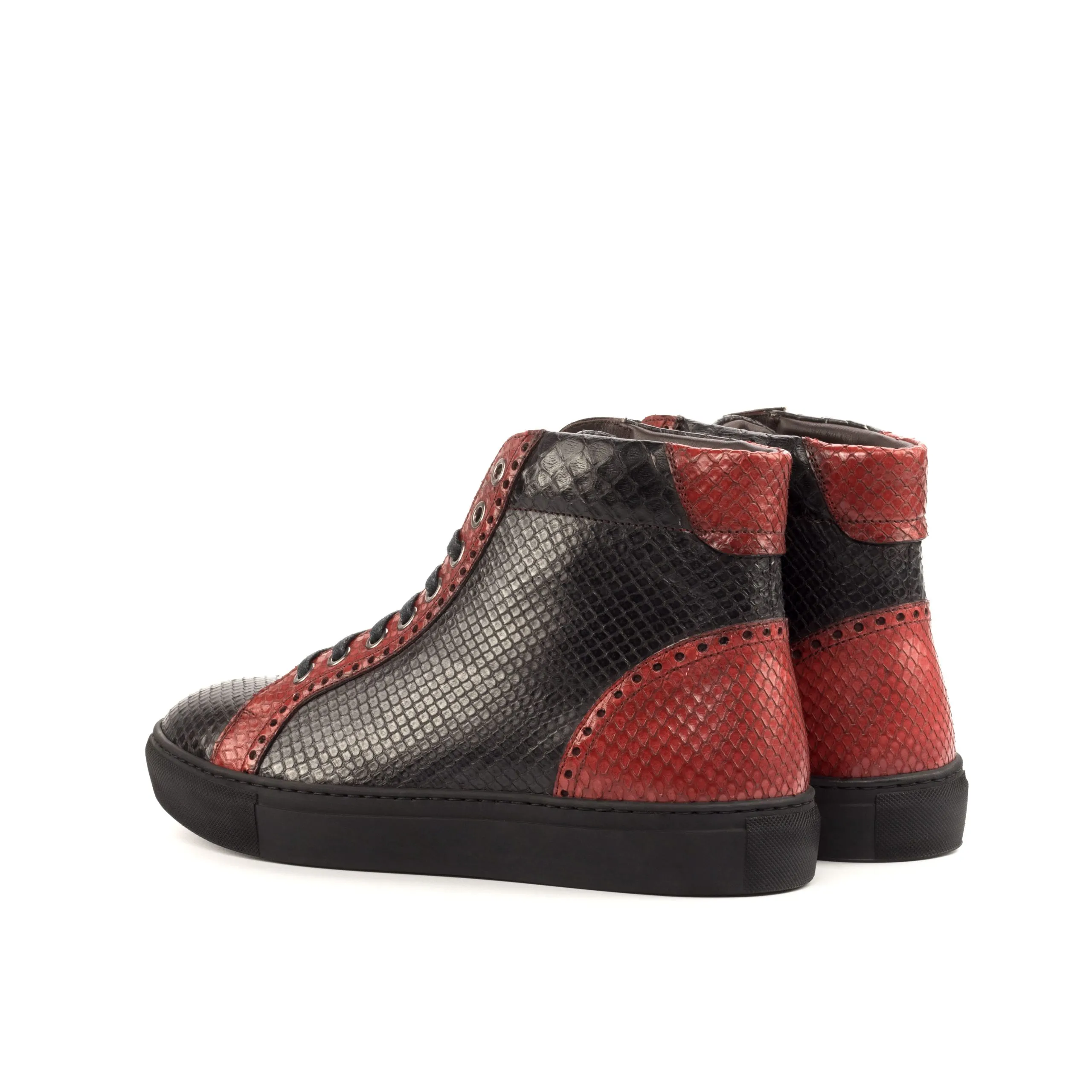 Exotic Leather High Top Sneakers