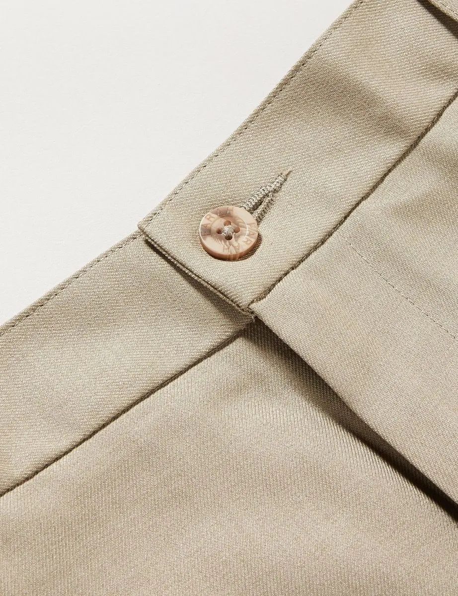 Soft Taupe Farah Flexi Waist Trousers