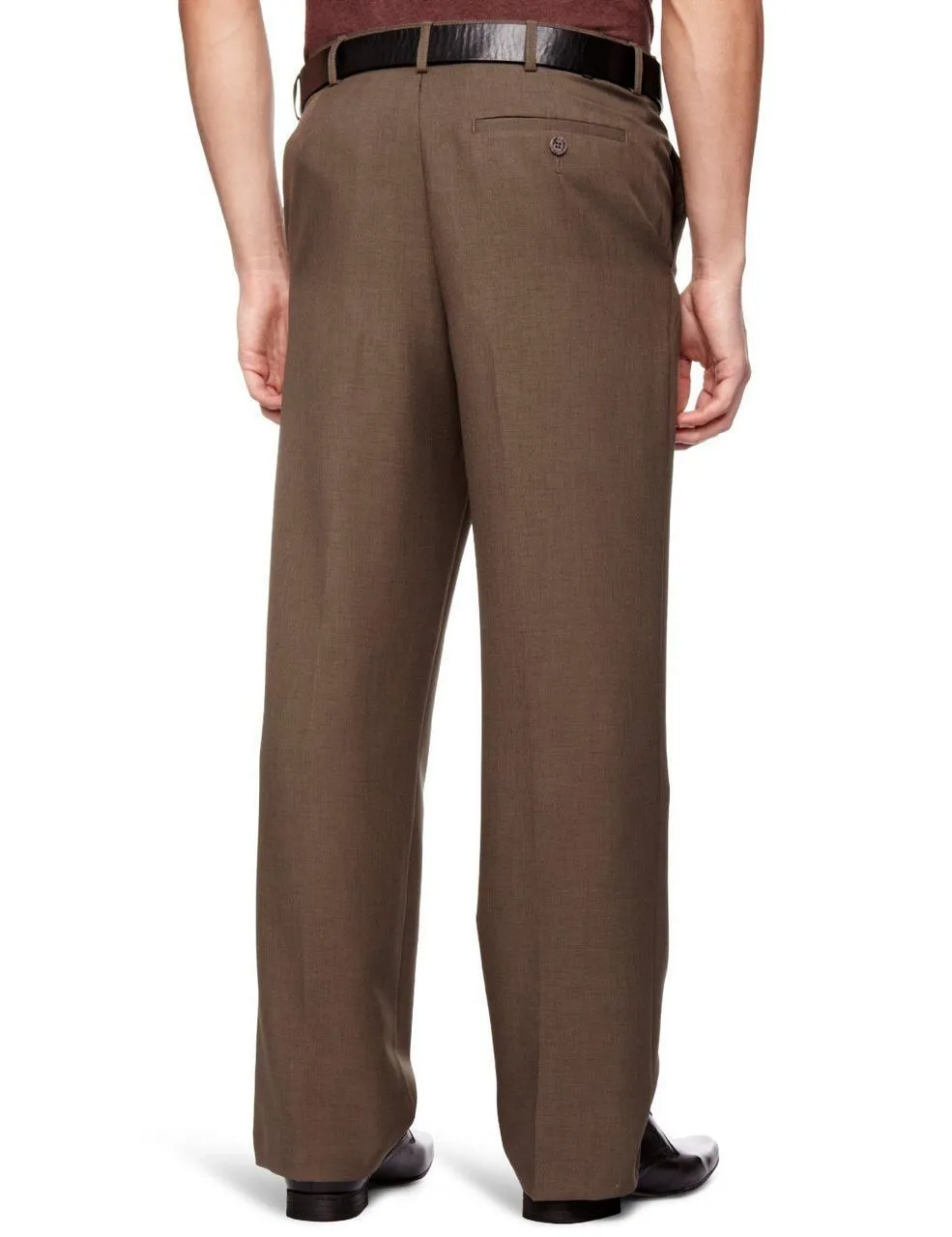 Farah Taupe Marl Brown Flexi Waist Trousers