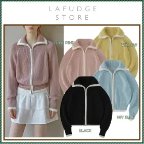 Fashionable Long Sleeve Cardigans with Logo by LAFUDGE STORE