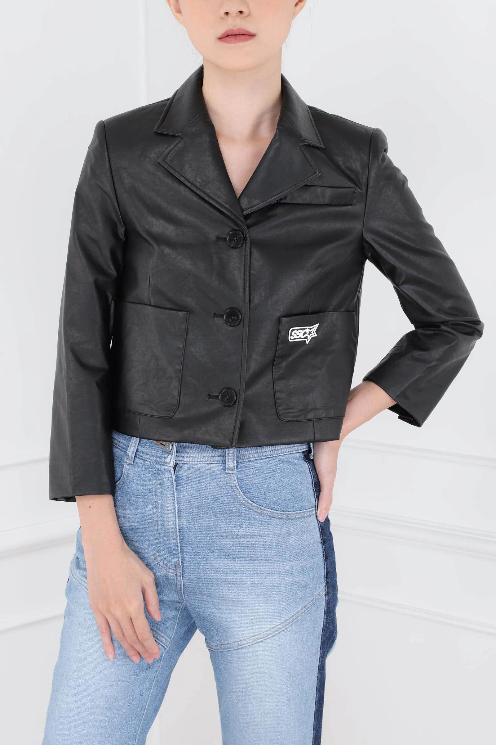 Faux Leather Black Jacket