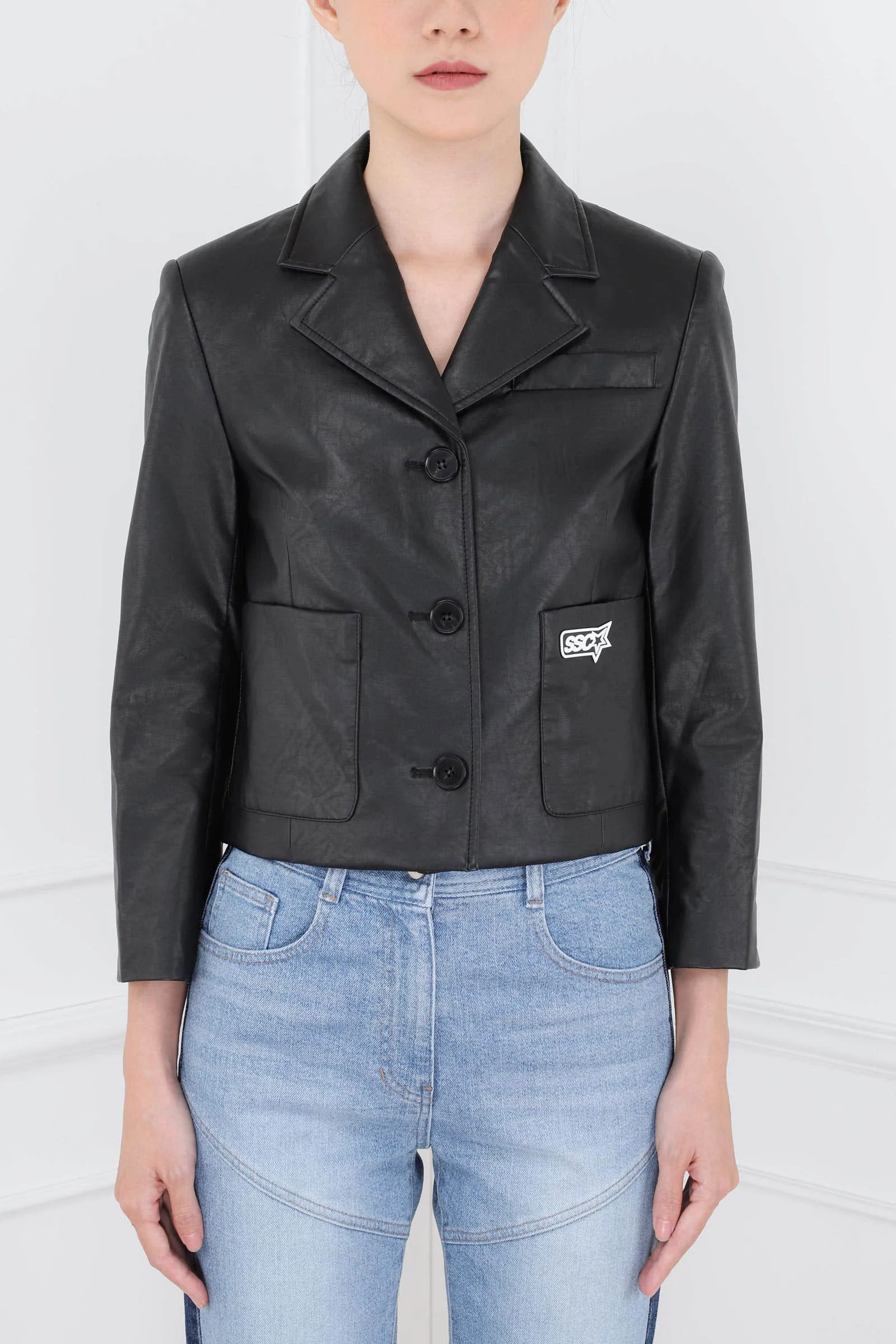 Faux Leather Black Jacket