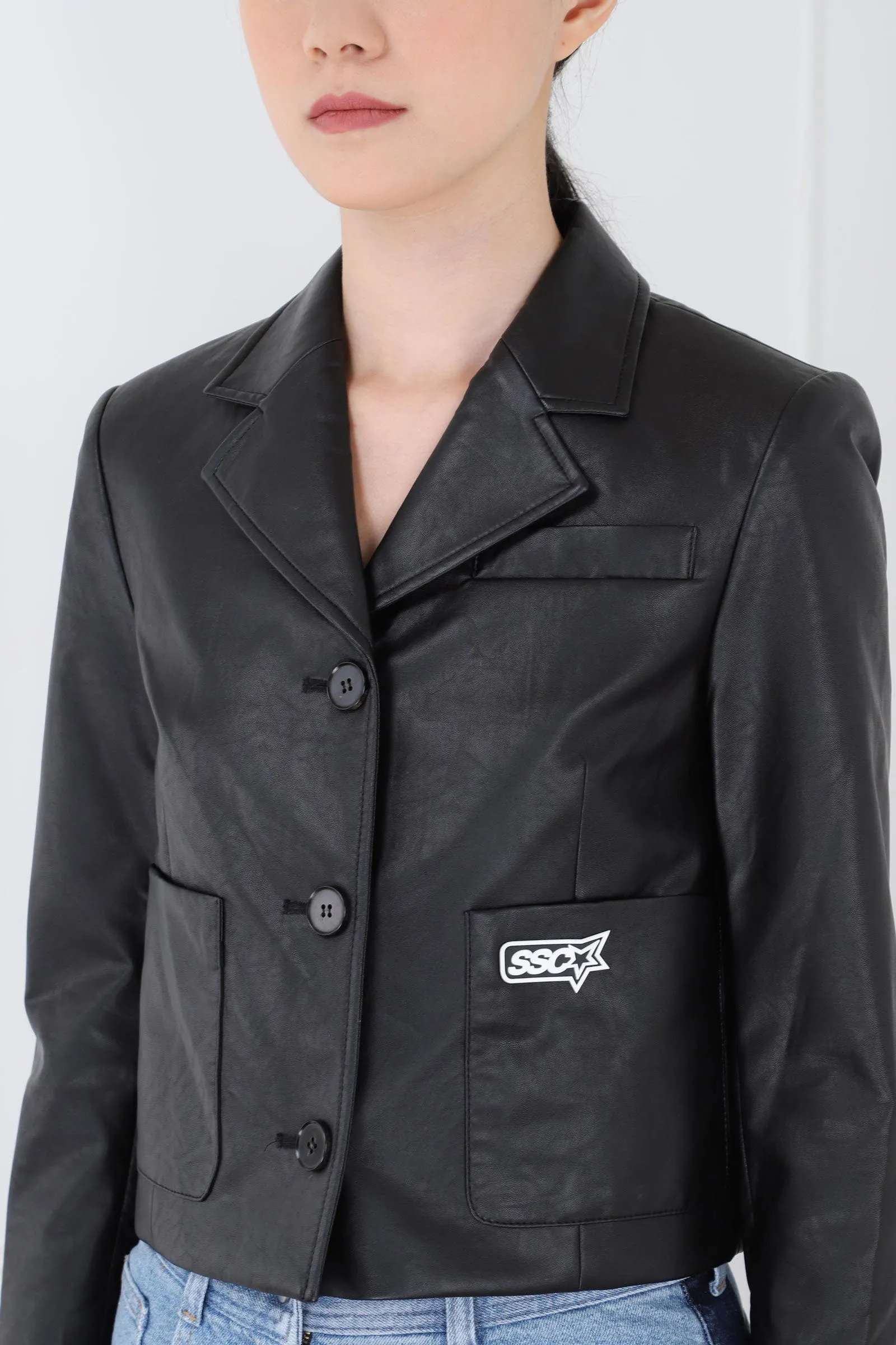 Faux Leather Black Jacket