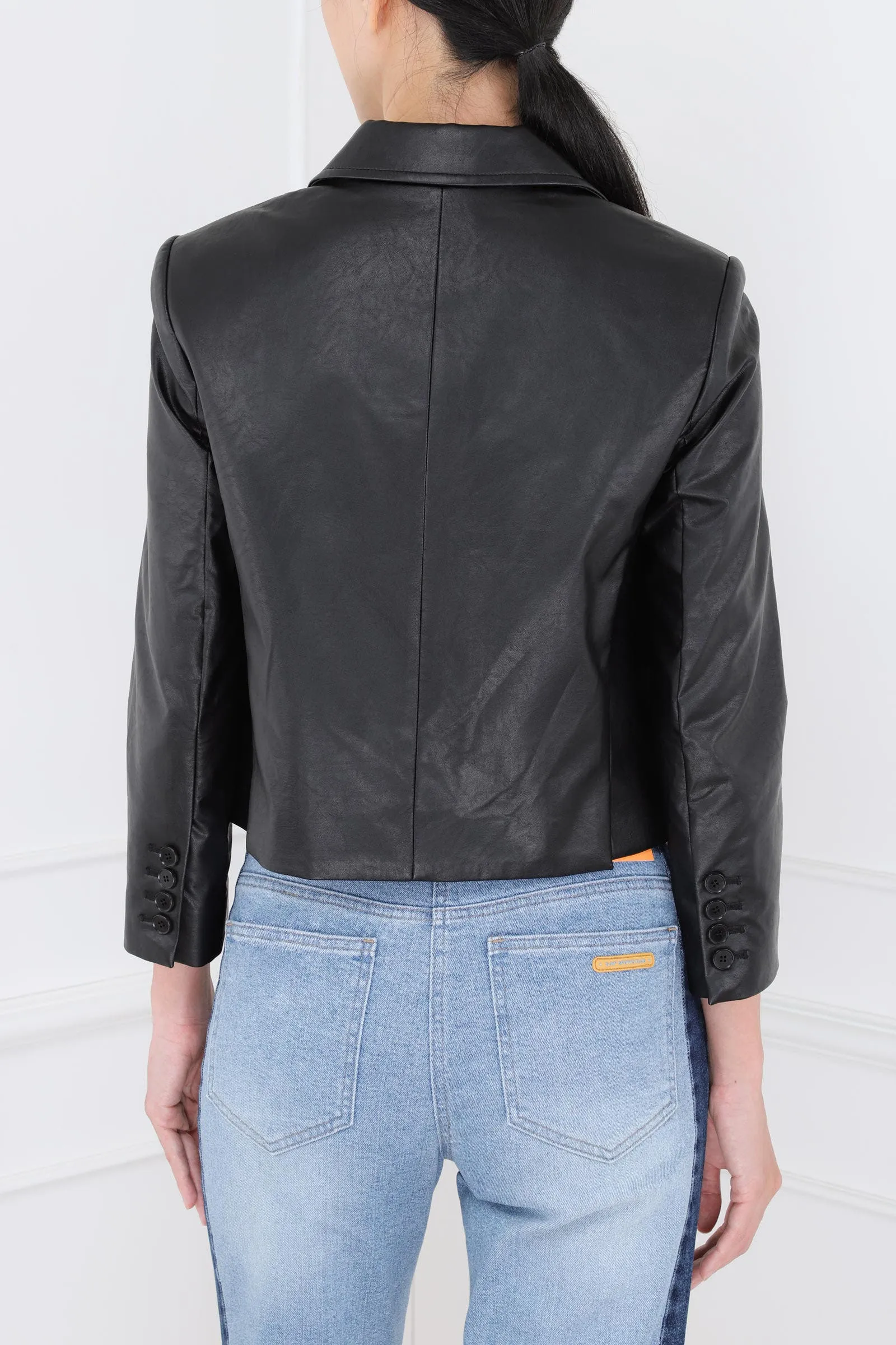 Faux Leather Black Jacket