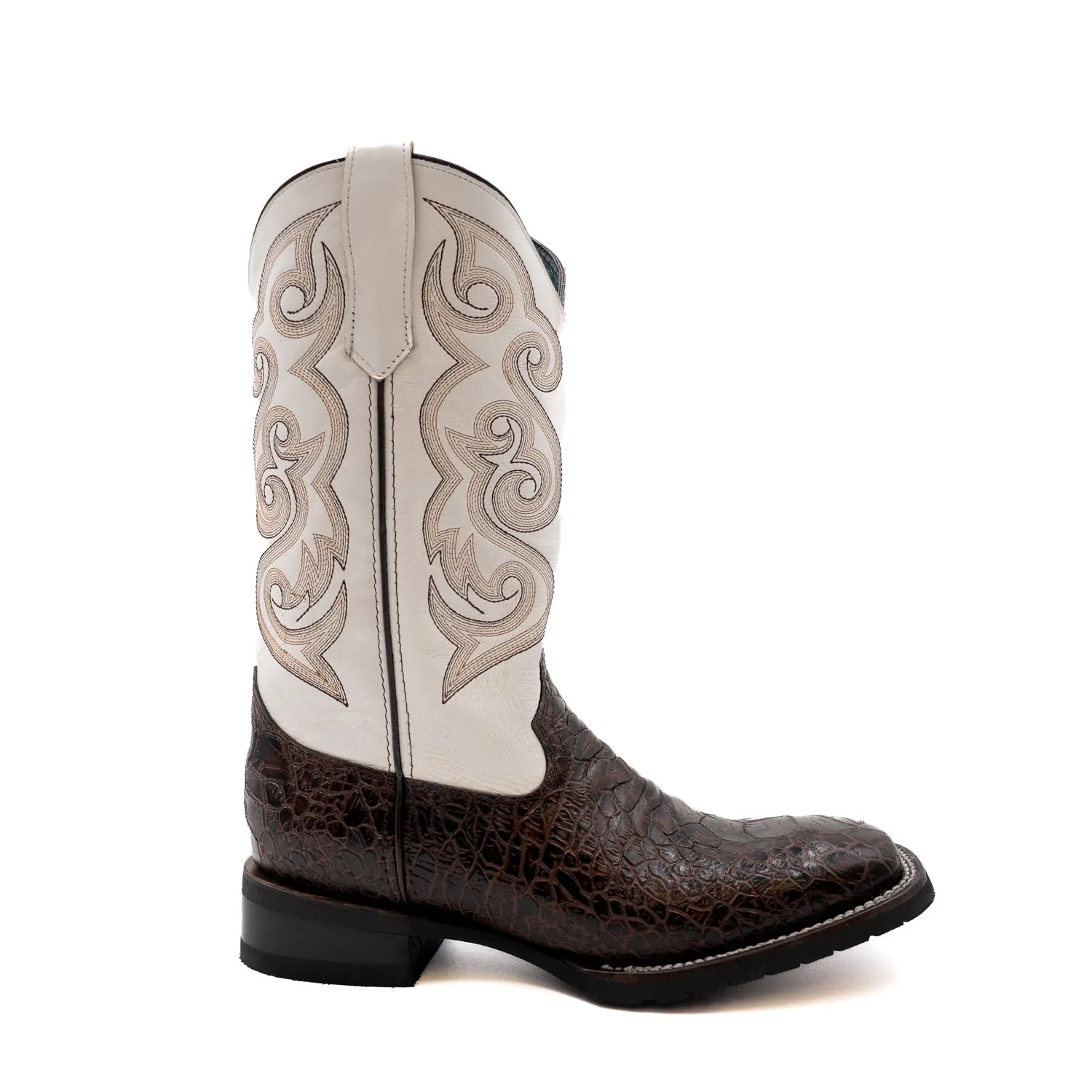 Ferrini Men's Chocolate Leather Turtle Cowboy Boots with S-Toe