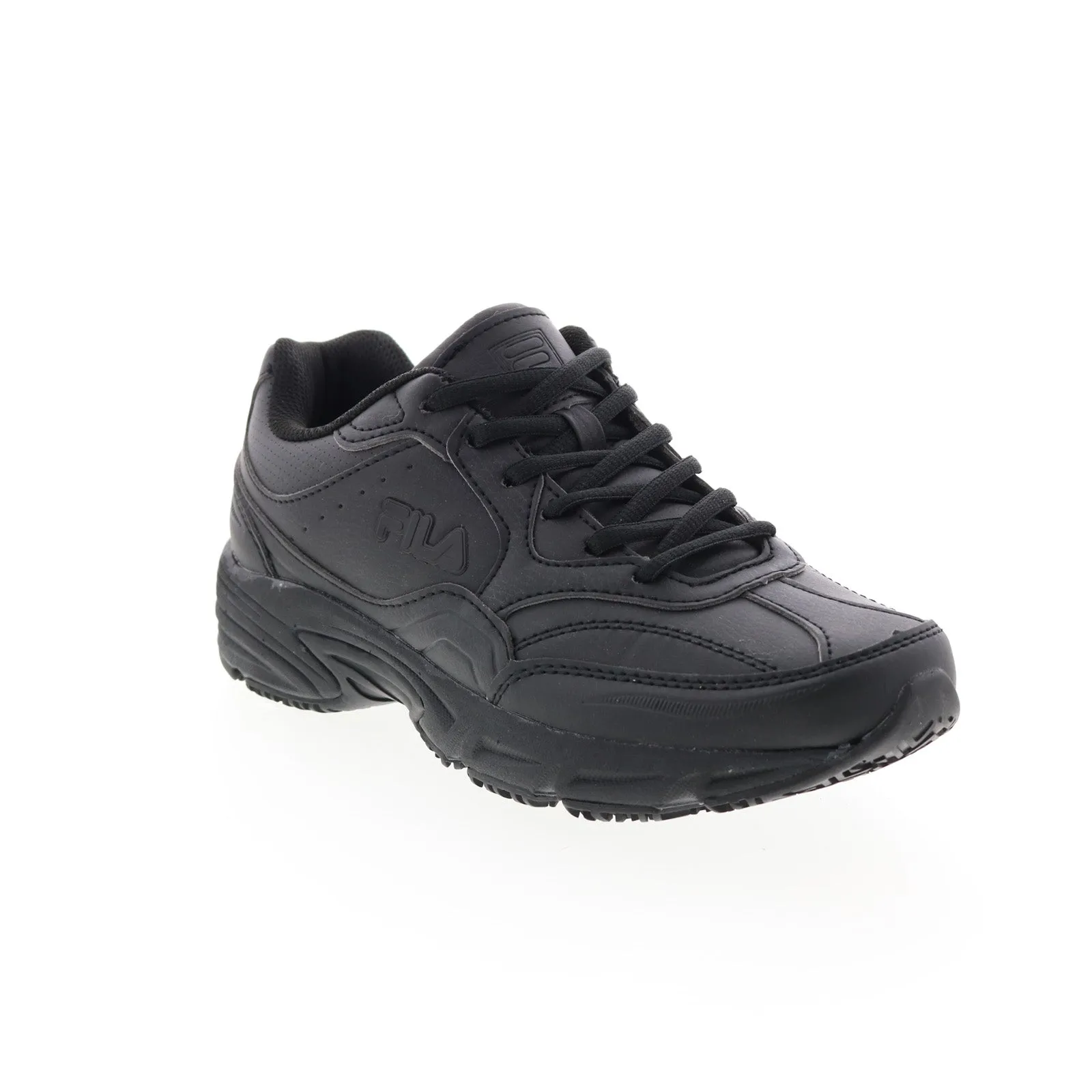 Fila On-The-Job Slip Resistant 1SC60219-001 Black Men's Athletic Work Shoes