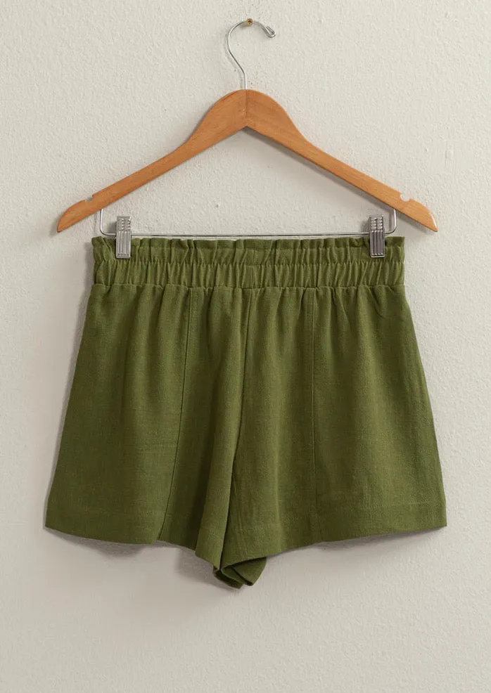 Clearance - Linen Pull-On Shorts