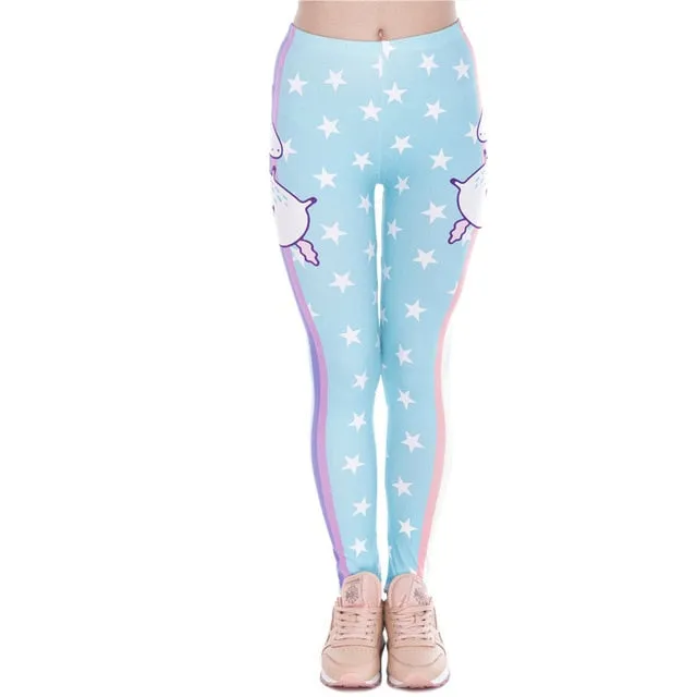 Colorful Unicorn Print Leggings