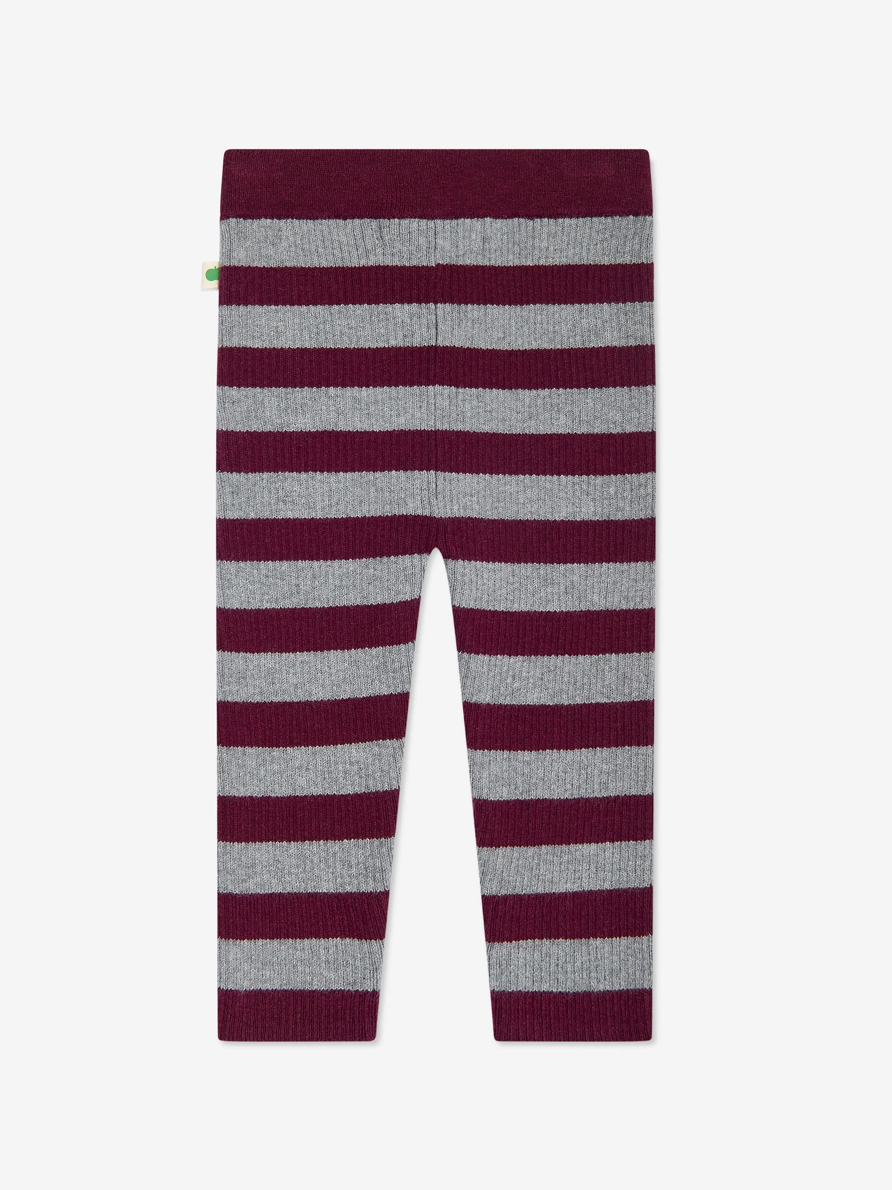 Perry Ribbed Knit Leggings in Grey for Girls.