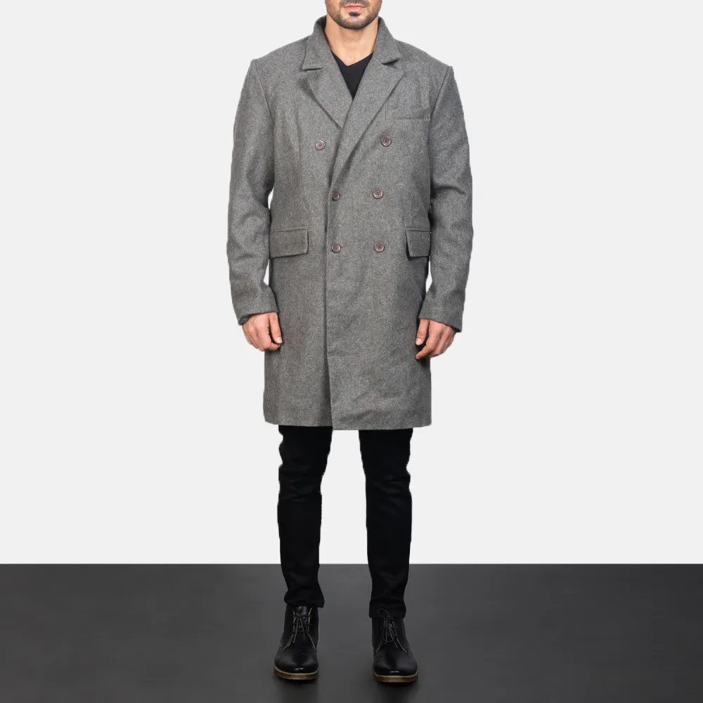 Gray Wool Double Breasted Coat by Claud - Results: 1-10 of about 25,000,000