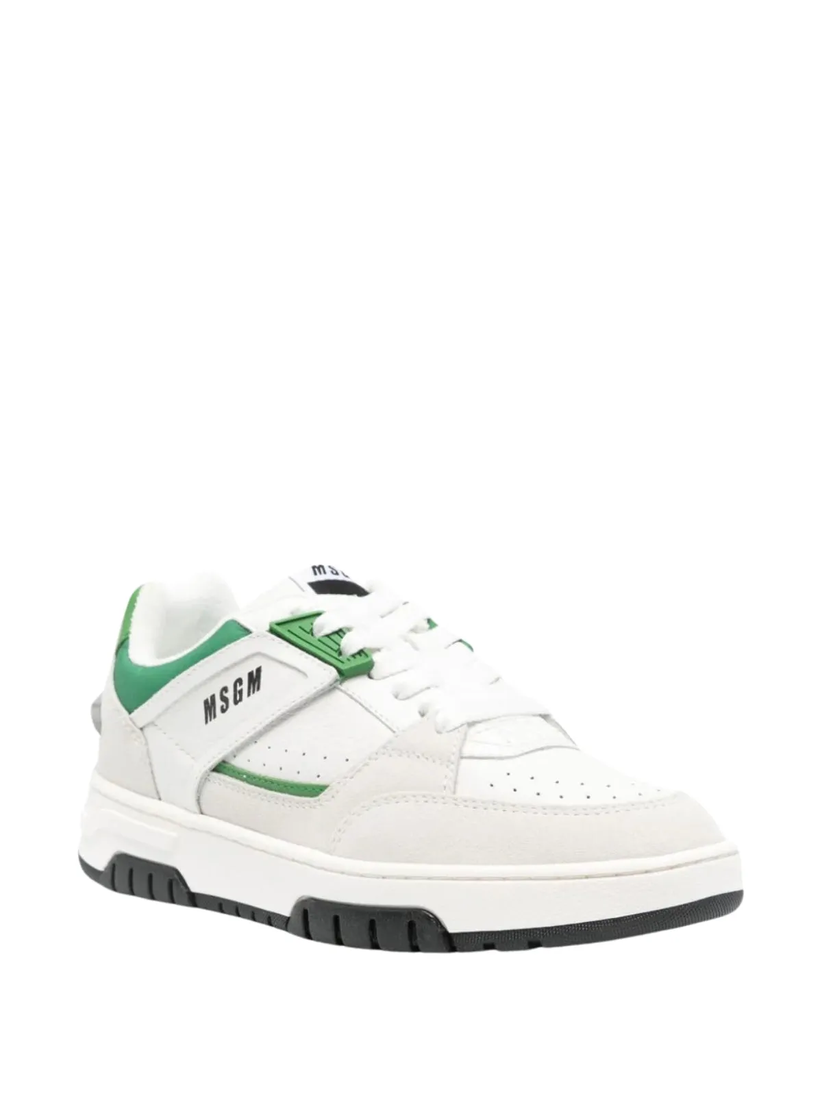 Green and White MSGM Sneaker Trainers