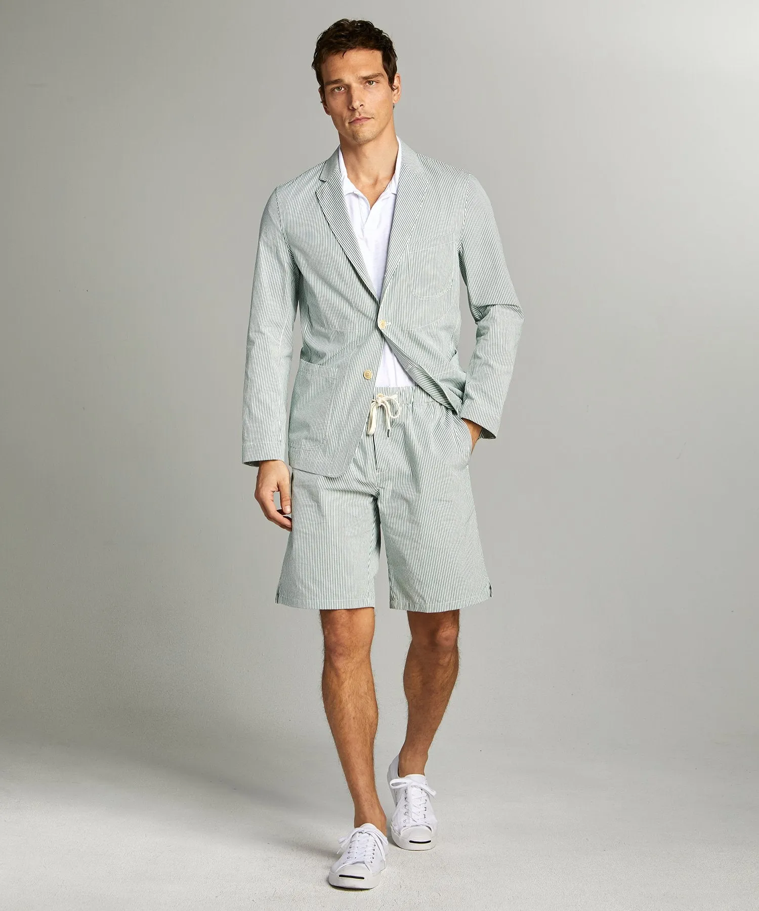 Green Seersucker Travel Suit - Shop Now