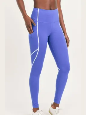 High Waist Leggings with Splice Detail