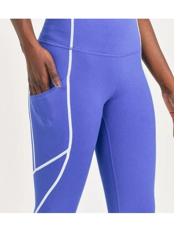 High Waist Leggings with Splice Detail