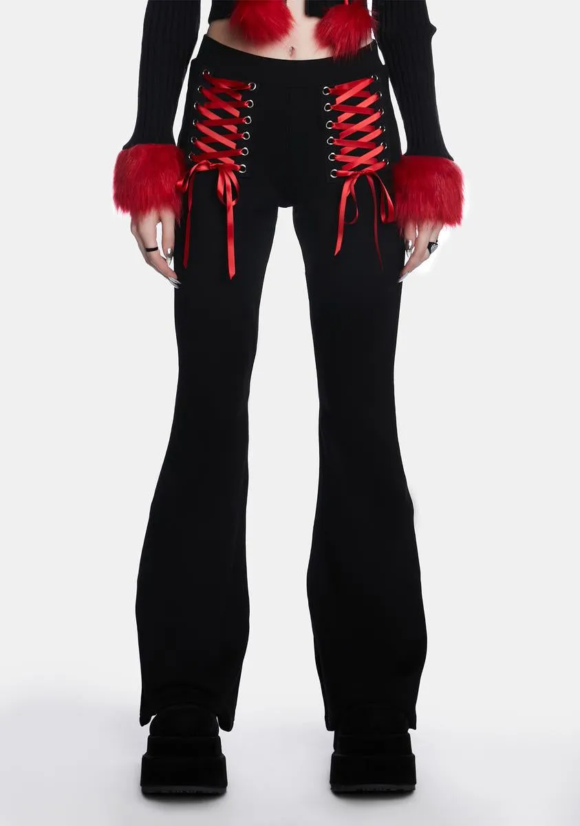 Hot Bloodline Leggings with Lace-Up Detail