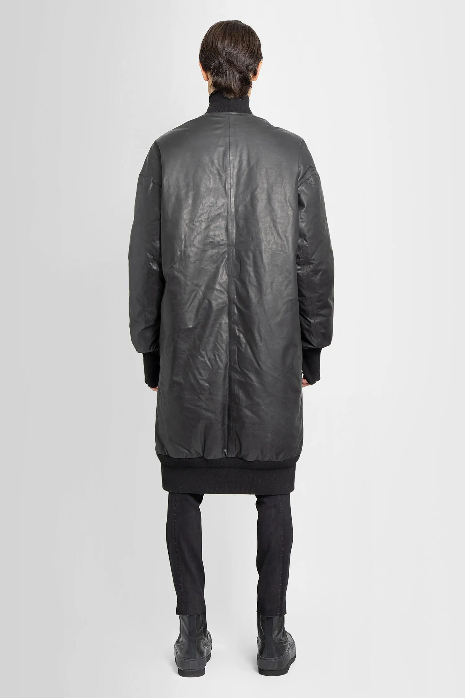 Isaac Sellam Long Leather Bomber Coat