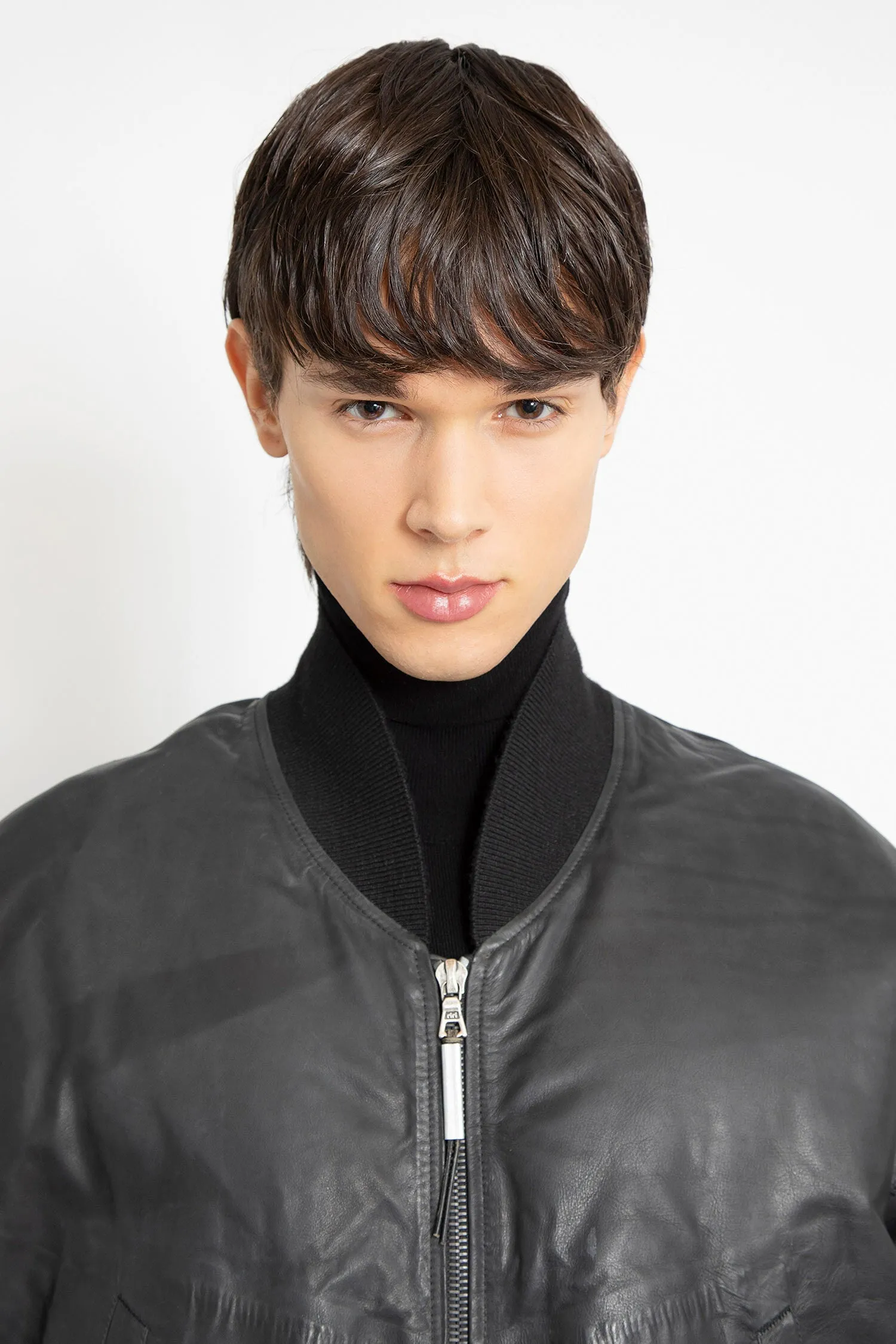 Isaac Sellam Long Leather Bomber Coat