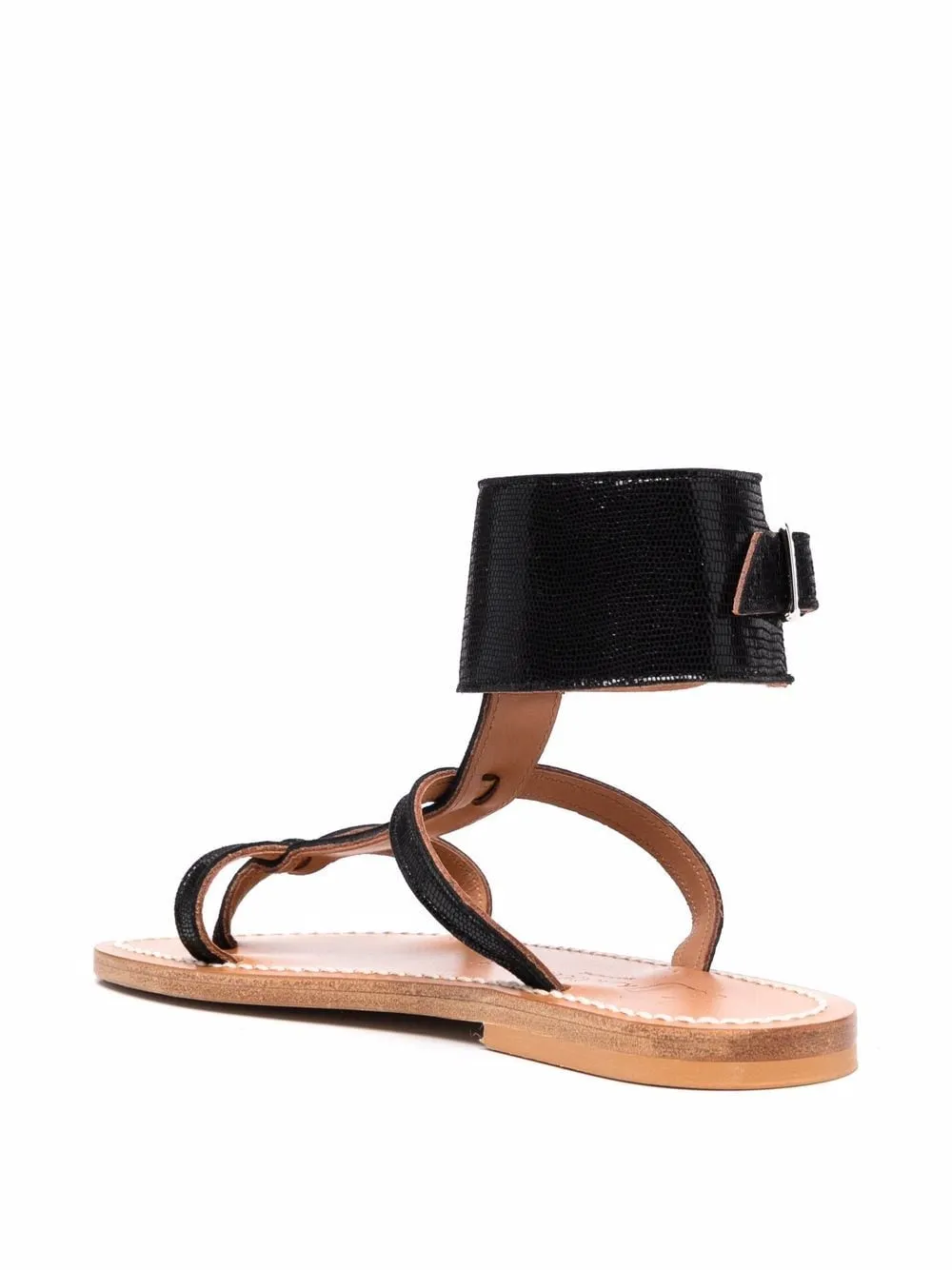 K Jacques St Tropez Black Sandals