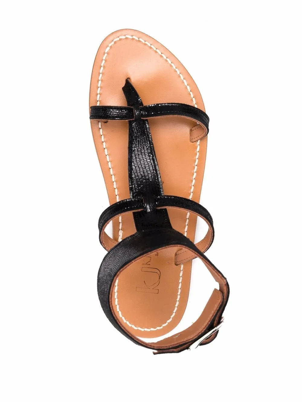 K Jacques St Tropez Black Sandals