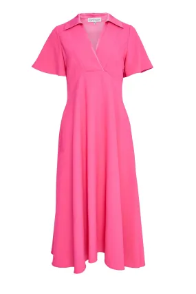 Kate Cooper V Neck Dress with Collar