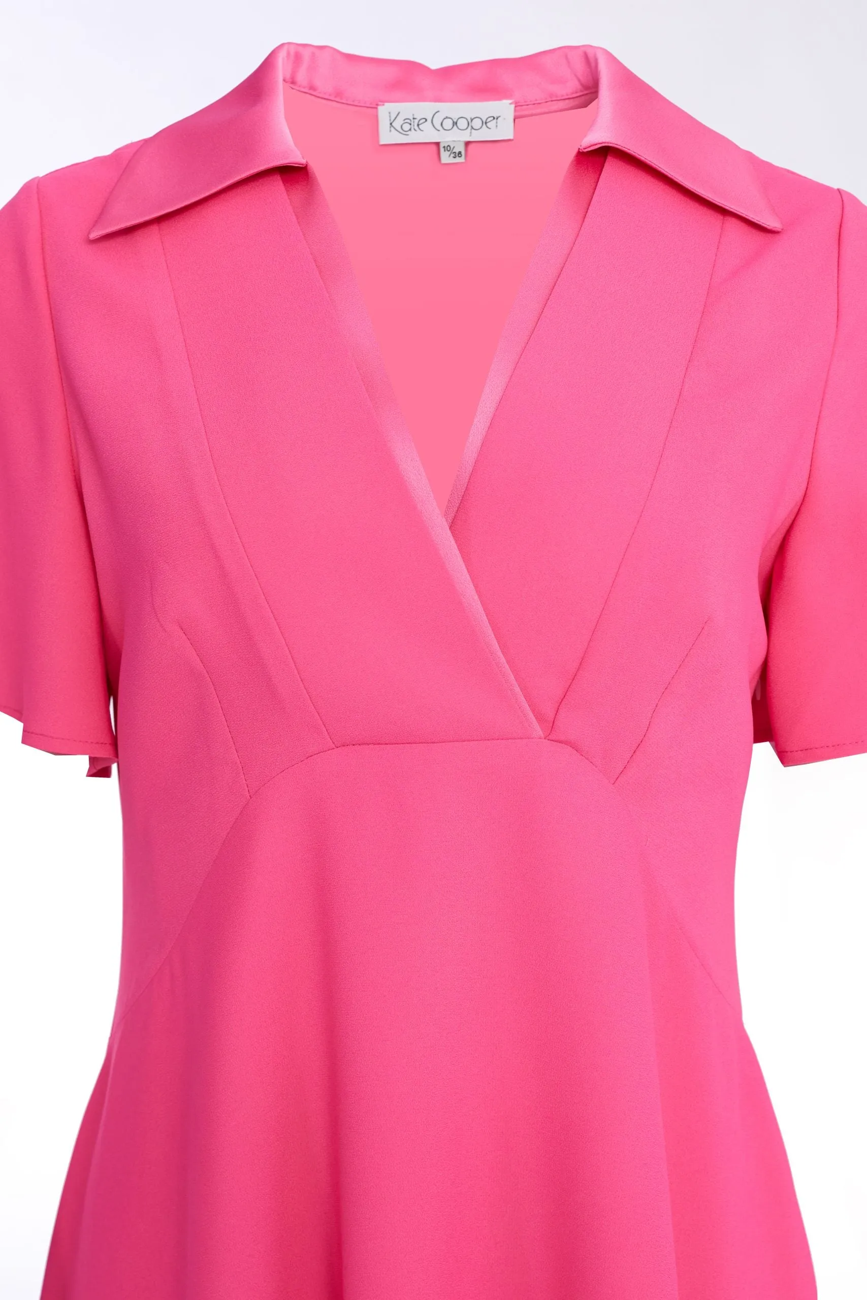 Kate Cooper V Neck Dress with Collar