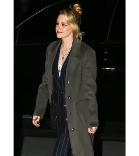 Kristen Stewart Gray Trench Coat 2022