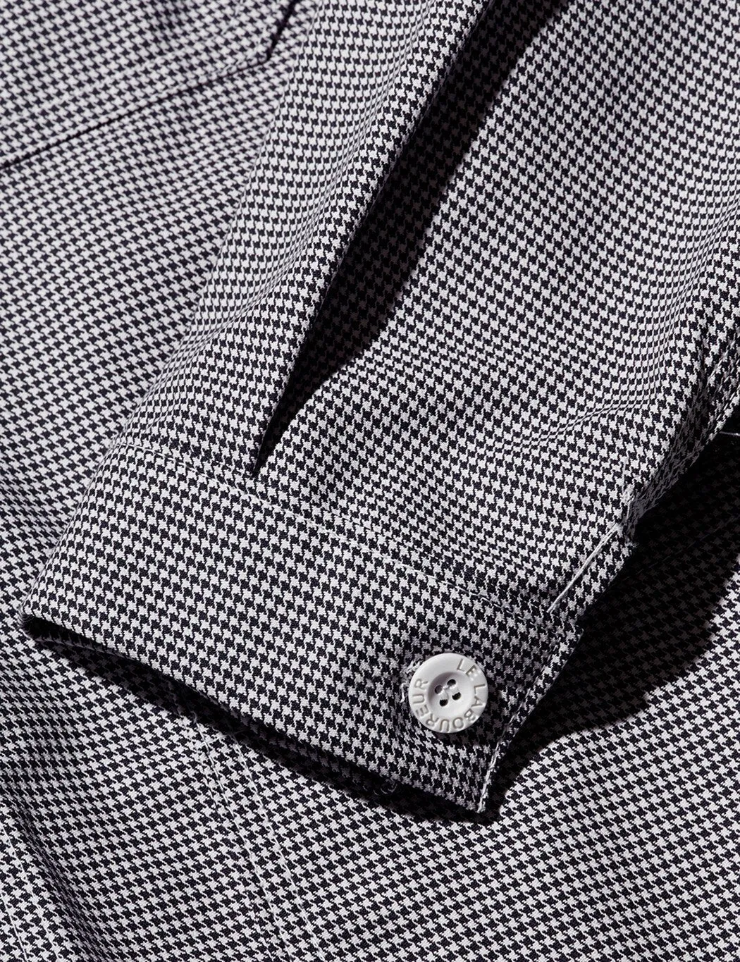 Laboureur Houndstooth Cotton Work Jacket - Black/White - Shop Now