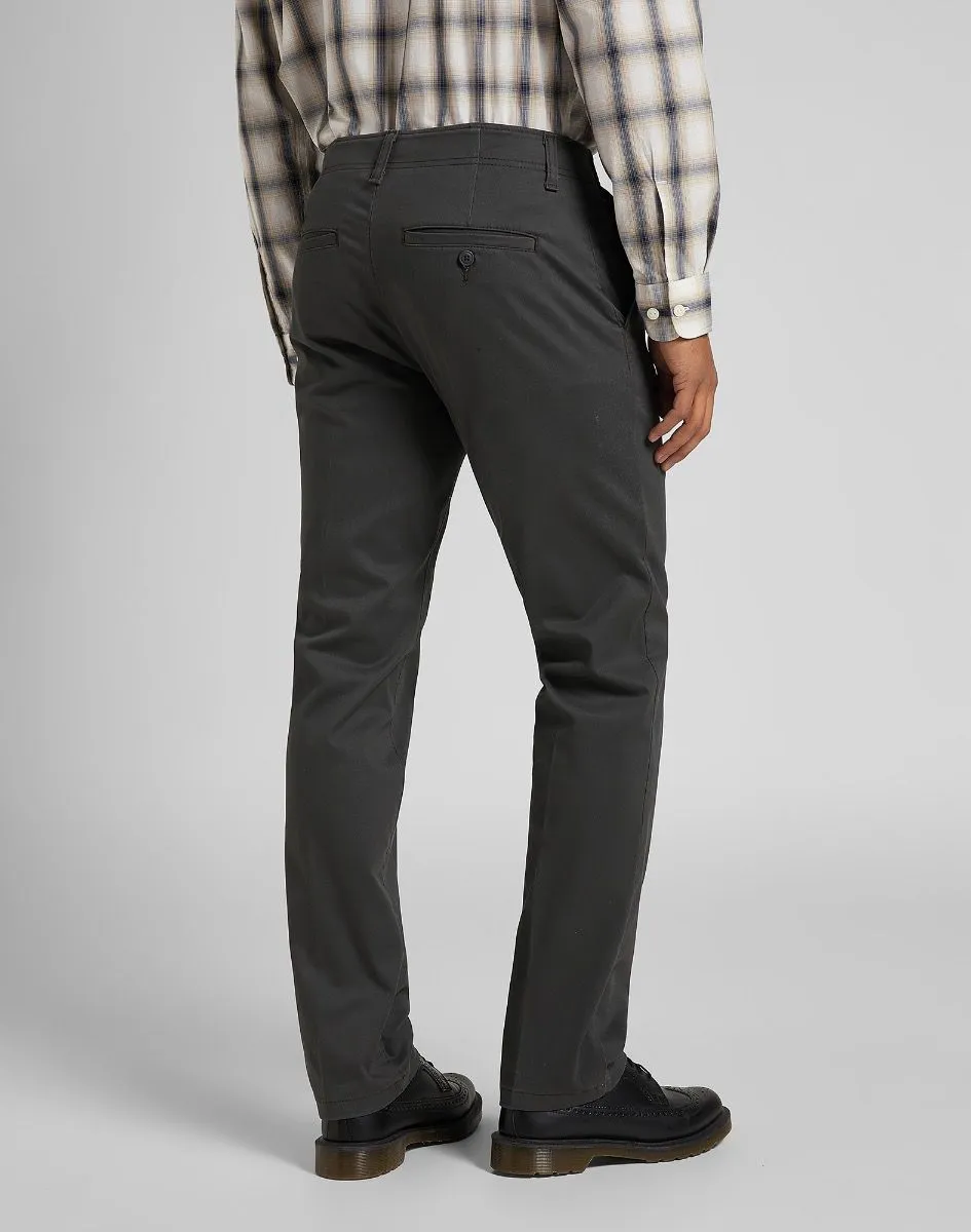 Dark Grey Slim Stretch Chino Trousers