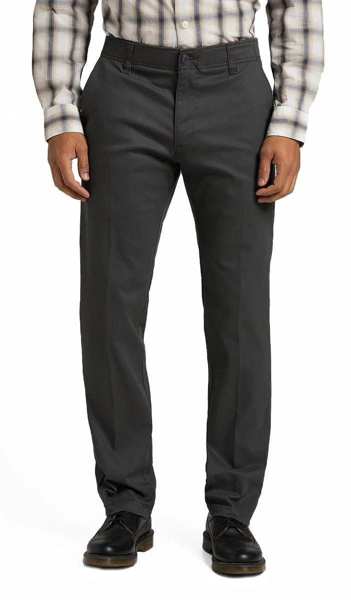 Dark Grey Slim Stretch Chino Trousers