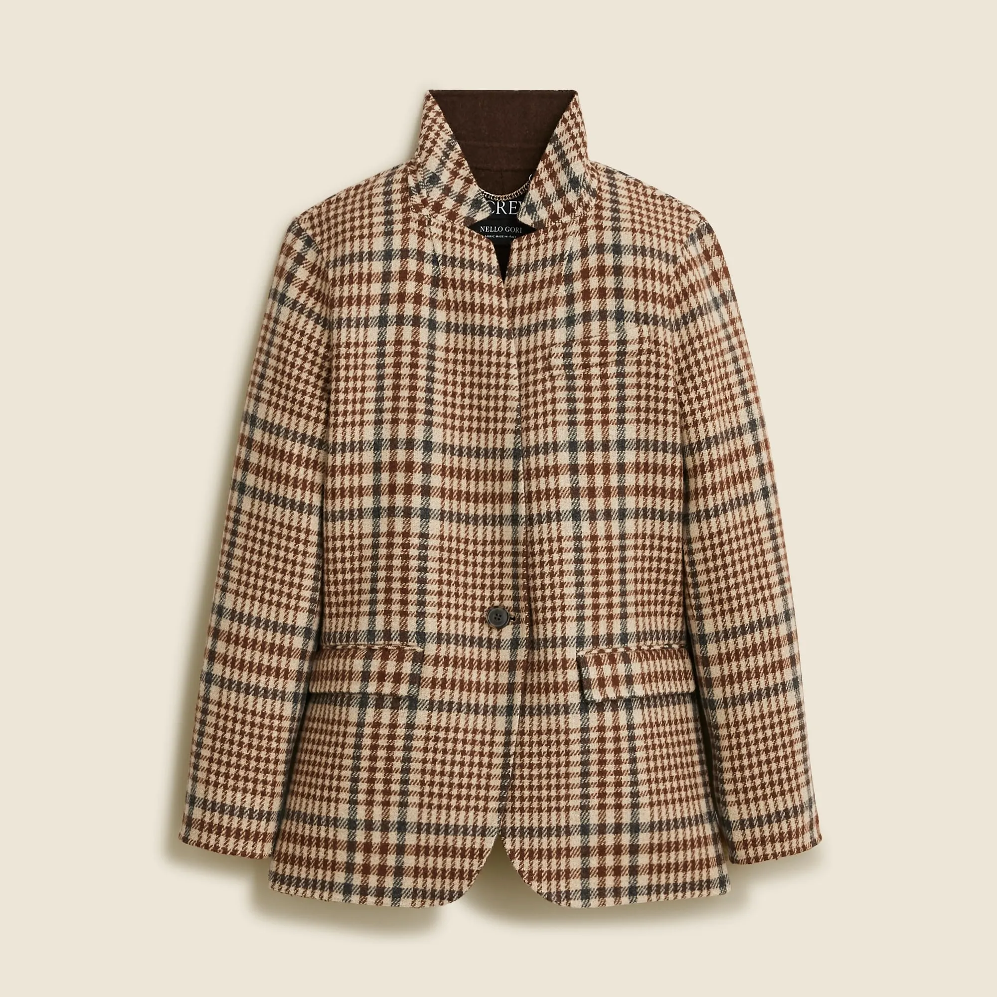 Leighton plaid wool blend blazer-jacket