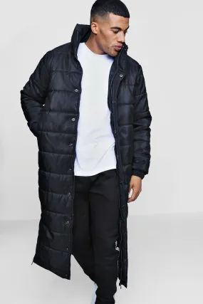 Longline Puffer Jacket | Shop Men's Outerwear - boohooMAN UK