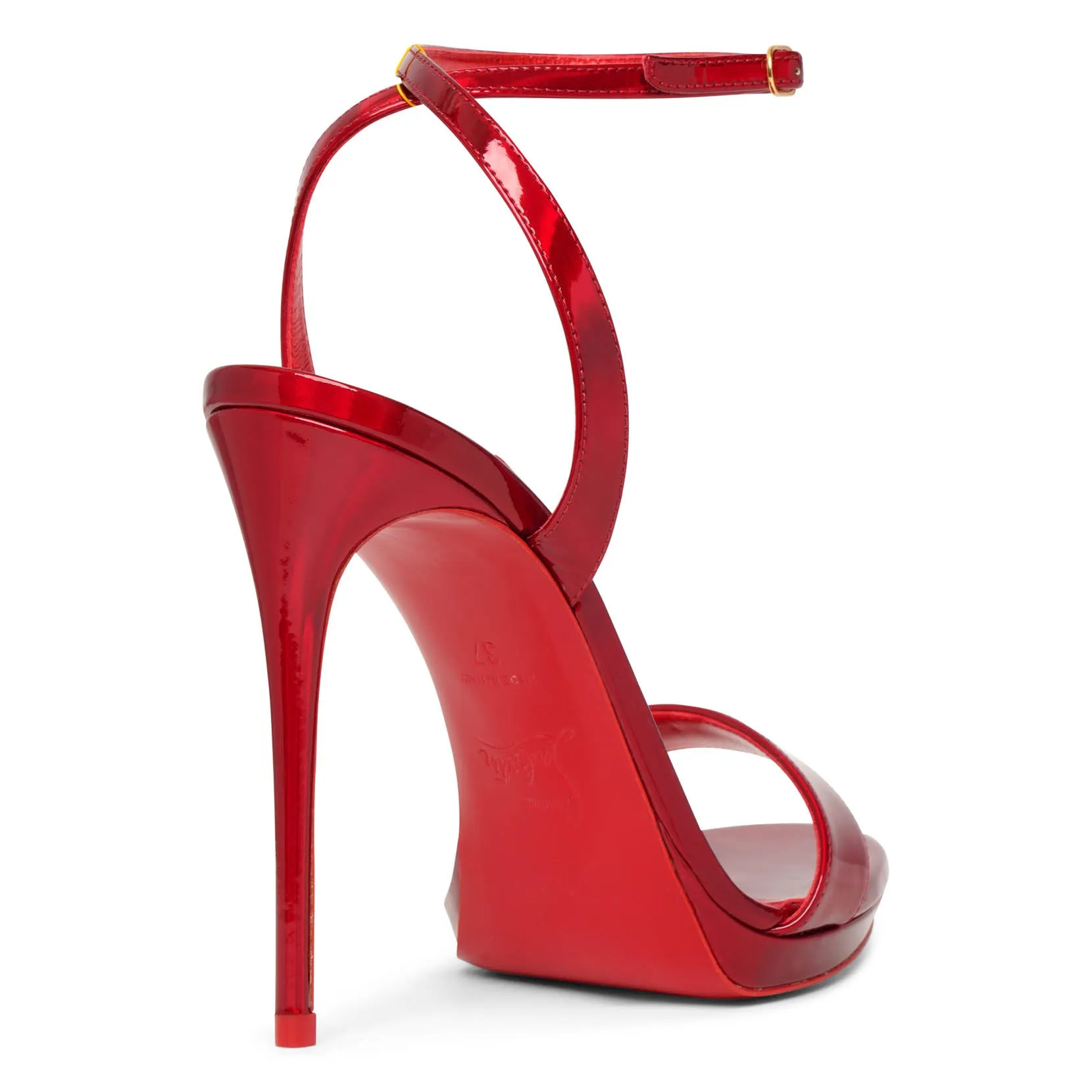 Loubi Queen 120 Red Patent Sandals by Christian Louboutin