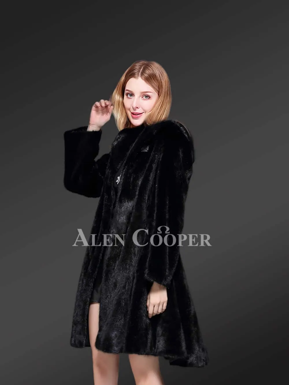 Luxurious Ebony Mink Fur Jacket