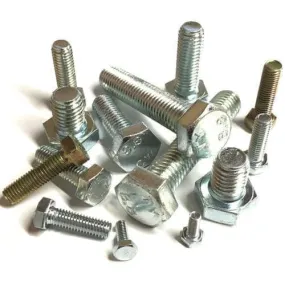 M14 x 1.5mm x 60mm Fine Pitch Hexagon Setscrews (DIN 961) - Steel 10.9 Zinc Plated