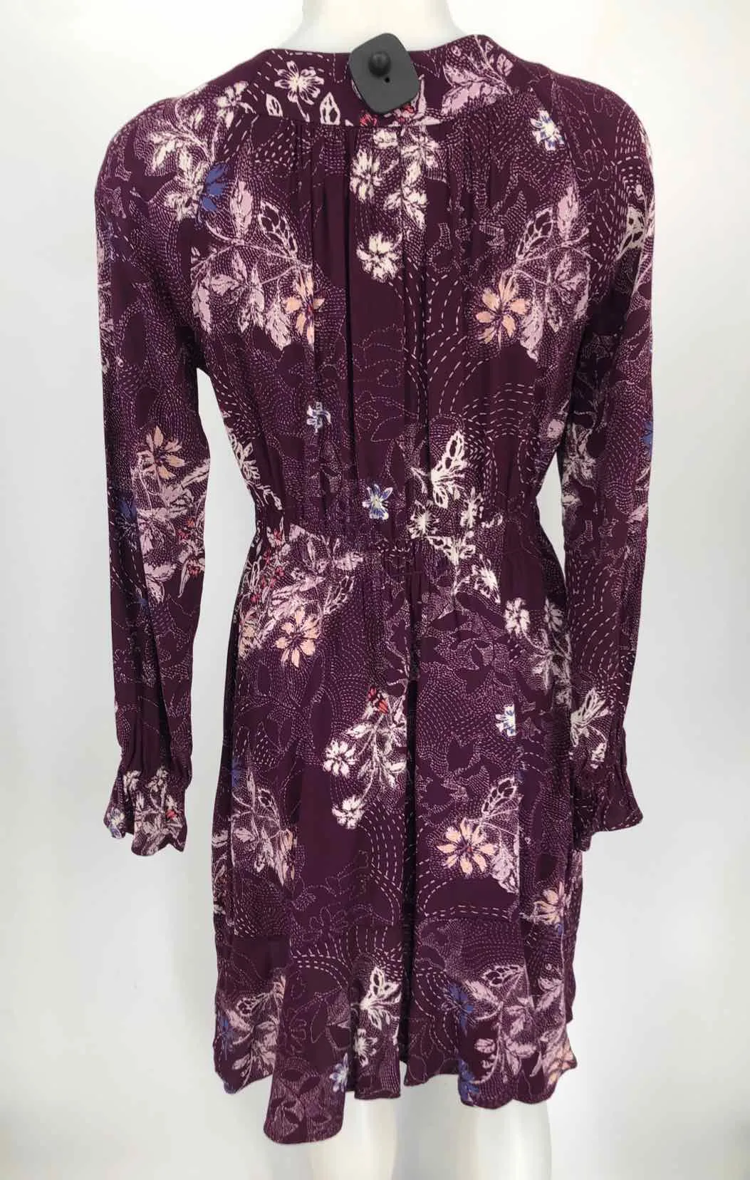 MAEVE - ANTHROPOLOGIE Purple Floral Print Longsleeve Dress