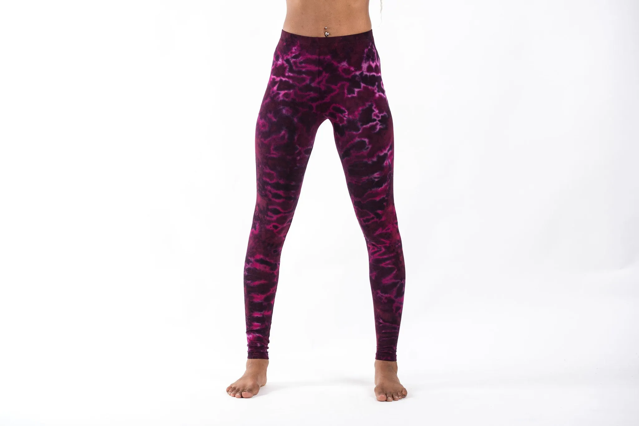 Magenta Marble Cotton Leggings
