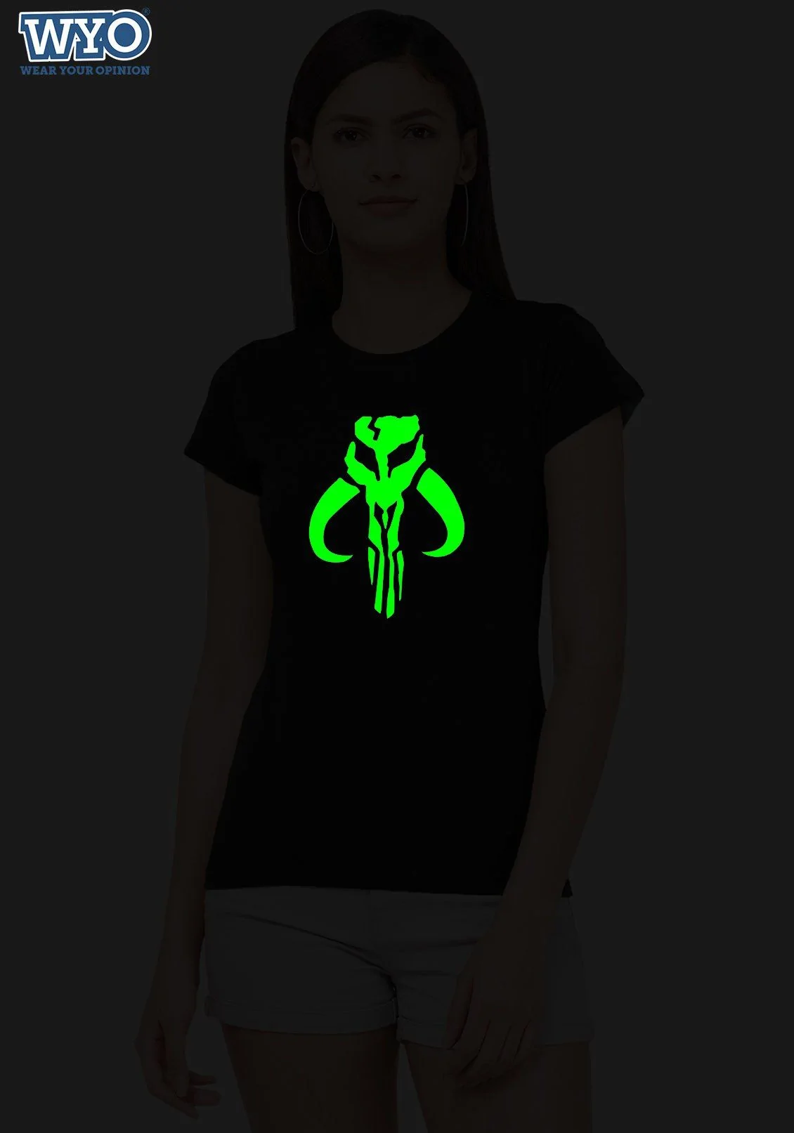 Mandalorian Insignia Women's Glow-In-Dark T-Shirt