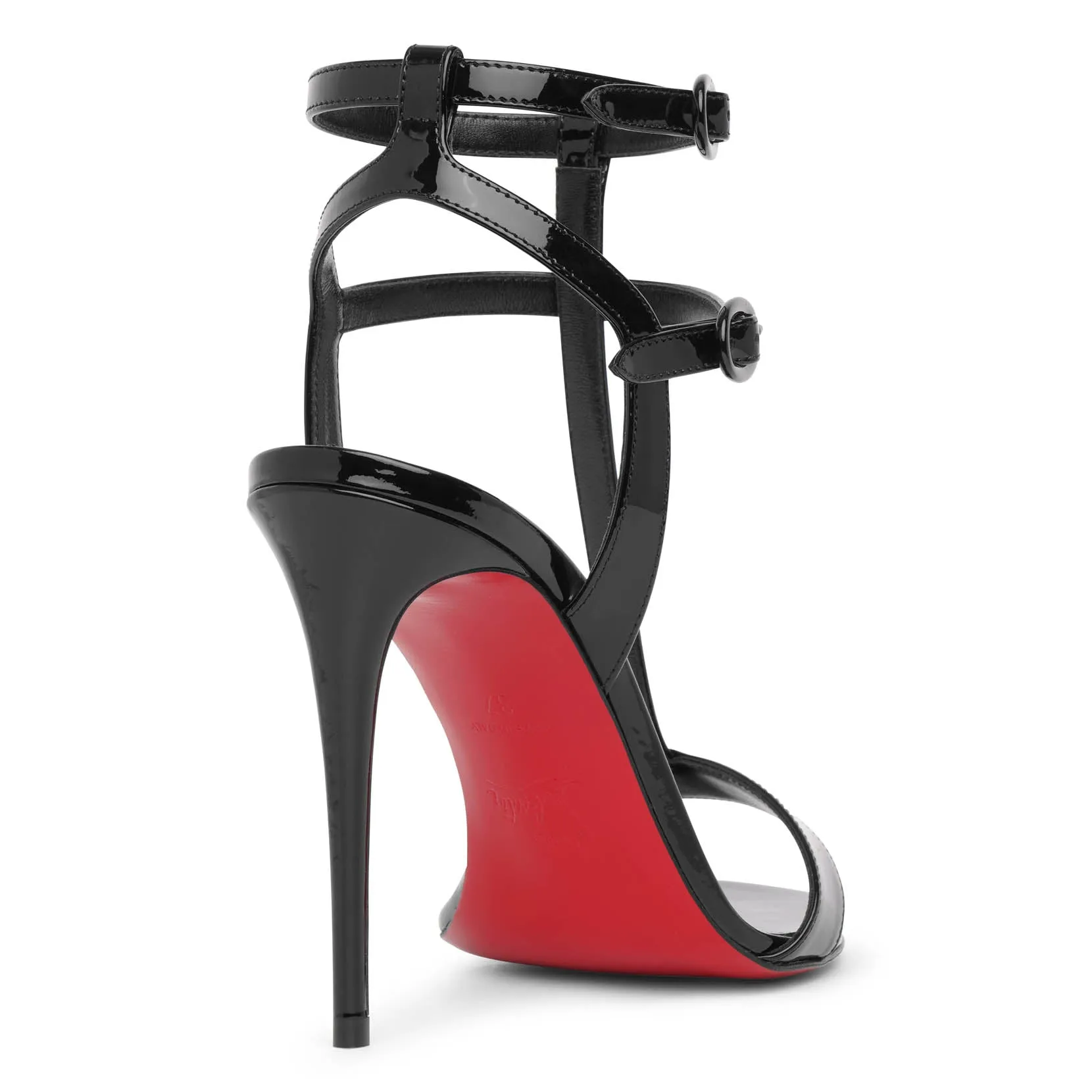 Mara 100 Black Patent Sandals by Christian Louboutin