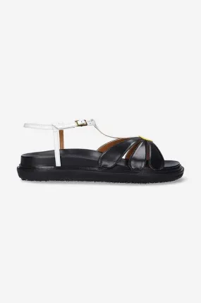 Marni Black Leather Women's Sandals